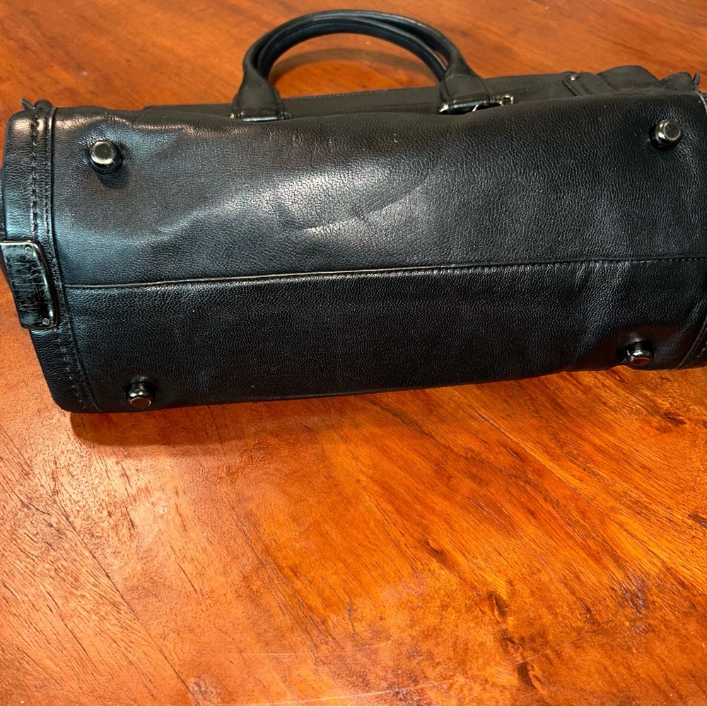 Coach Black Soft Leather Swagger Bag Shoulder Purse - Picture 6 of 16
